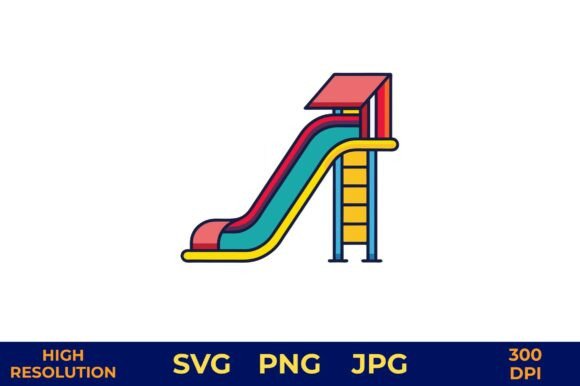 Download Water Slide Vector for Children Play - Child Collection