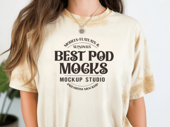 Download Color Blast 1745 Citrine T-shirt Mockup - Premium Bundle