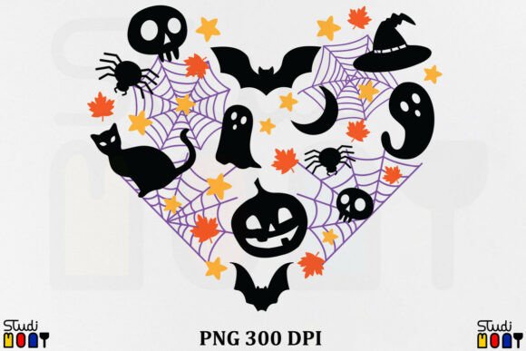 Download Halloween Spooky Heart Design PNG - Heart design png Collection